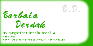 borbala derdak business card