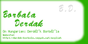 borbala derdak business card